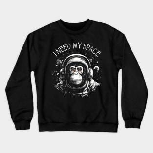 Space Monkey Ape Chimp Astronaut Crewneck Sweatshirt